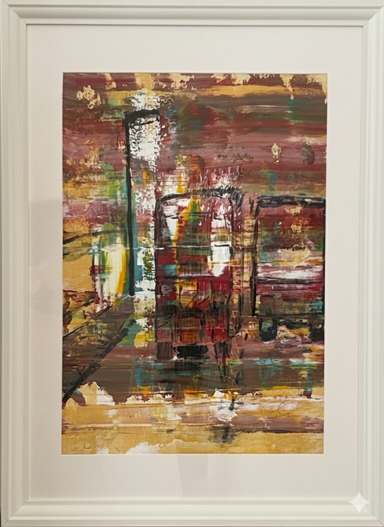 Bus Stop - Abstract reflective art